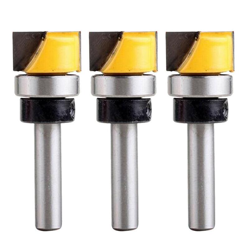 3Pcs Hinge Mortising Bit, 8mm Shank, 3/4inch Cutting Diameter, 7/16inch Cutting