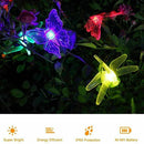 Solar String Lights Outdoor,20 LED Solar Powered Butterfly Dragonfly String Q2X7