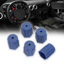 5pcs Air Conditioner Charging Port Service Cap Protective Dust Cap Blue