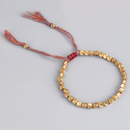 Handmade Tibetan Braided Cotton Copper Beads Lucky Rope Bracelet Jewelry Xmas