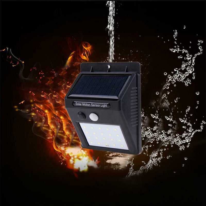 20 LED Solar Power PIR Motion Sensor Wall Light Outdoor Waterproof Garden A