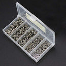 250pcs 5-Size Stainless Steel Fishing Split Rings Double Loop Connectors