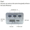 B3.0 Data Transmission Multifunctional Card Reader 3 Ports High Speed B Hub