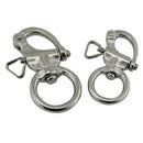 Stainless Steel 316 Ring Rotating Spring Shackle Quick Release Shackle New ZCP