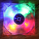 LED Light CPU Cooling Fan for Computer PC Clear Case Quad 12CM Heatsink Kit