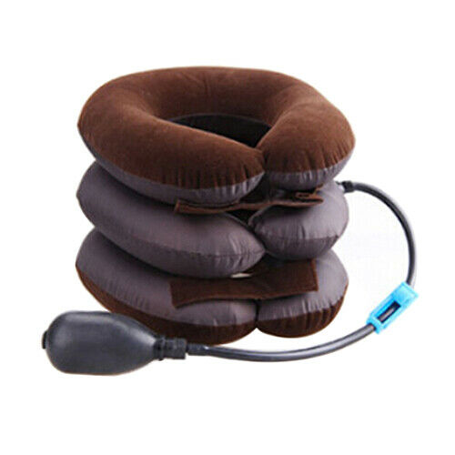 Air Inflatable Pillow Cervical Neck Head Pain Traction Support Brace Device Intr