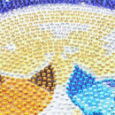 Full 5D Diy Diamond Painting Kit, Moon And Colored Cat Shaped Embroidery Cr E7P9