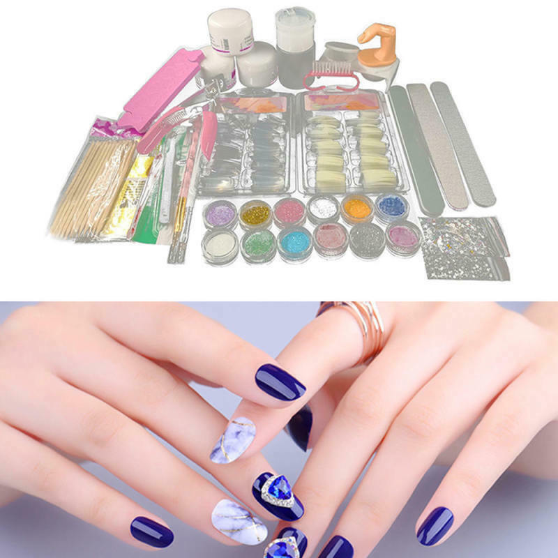 New Acrylic Powder Glitter Nail Brush False Finger Pump Nail Art Tools K GHQ