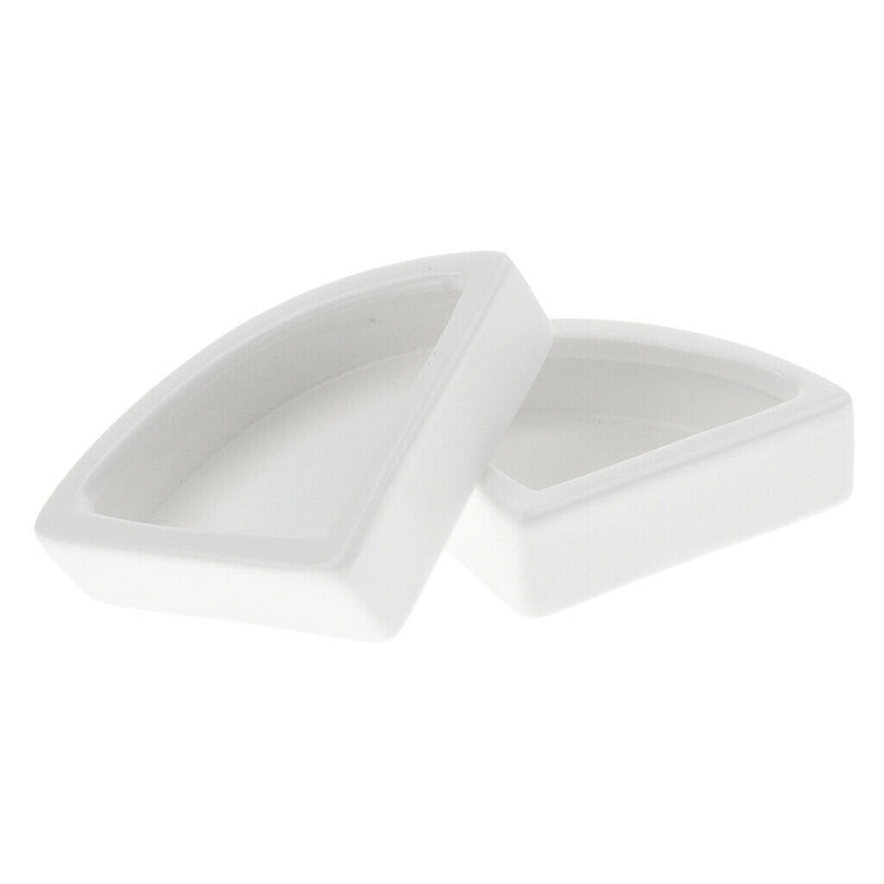 4x Reptile Food or Water Dish Worm Bowl Ceramic Dish Mealworm Feeder Angle
