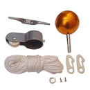 11m/36ft Flag Pole Parts Repair Kit Cleat Truck Pulley Hardware for Courtyard