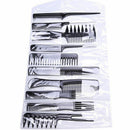 10pcs Hair Styling Design Comb Set with 12pcs Hair Curling Perm Rod Curler