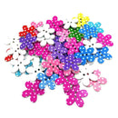 50Pcs/lot Flower Dot Wood Button 2 Holes Mixed Color Apparel Sewing DIY Gift