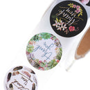 500pcs/roll Floral Thank You Stickers Scrapbooking For Package Seal LaSEAU