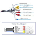 20Pin Plug to 6x 3.5mm RCA Female Car Stereo Adapter Cable Wiring Harness