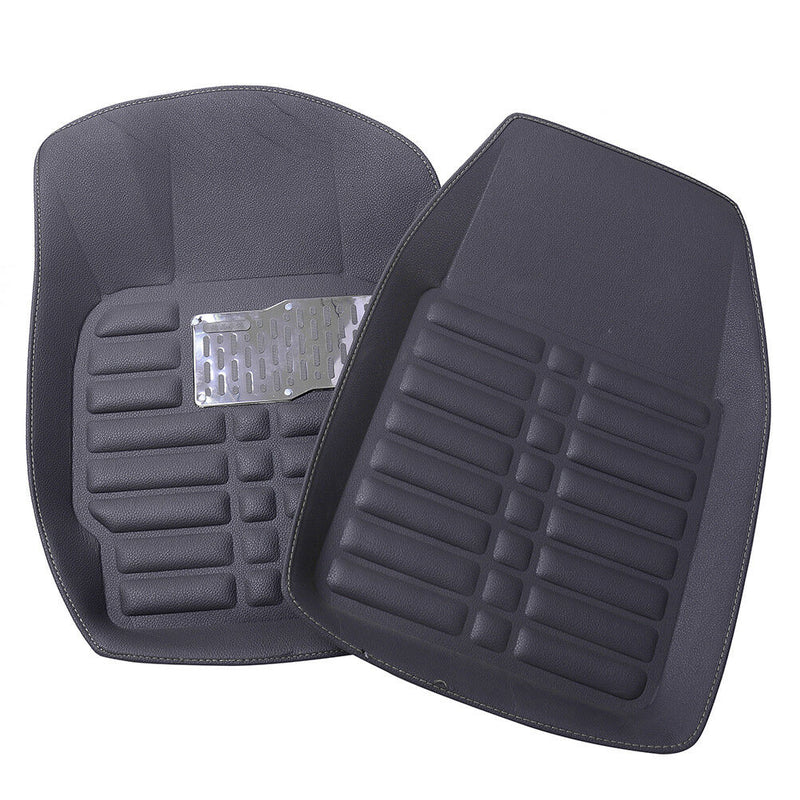 5Pcs/set universal grey car floor mats auto floor liner leather carpet mat B Hn