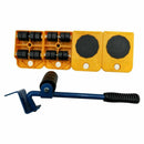 5pcs Furniture Transport Tools Set 4 Wheeled Corner Mover Rollers+1 Wheel B