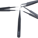 4x tweezers pointed tweezers metal tweezers anatomically ESD 12-15