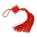 Copper cash detail tassel Chinese knot hanging ornament red 24cm X6C3