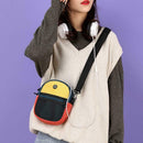 Women Crossbody Bags Canvas Casual Purse Hit Color Shoulder  Messenger Handbags
