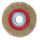 Wire Brush Wheel for Bench Grinder Polish + Reducers Adaptor Rings,6inch 15 J3K3
