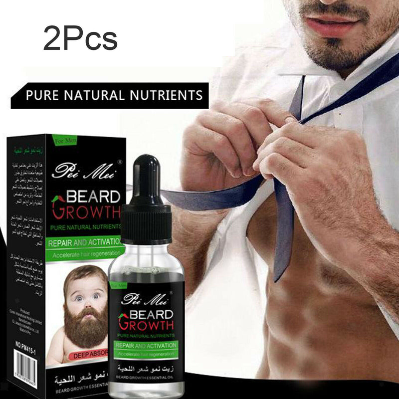 Beard Growth, Beard Growth Serum, Natural Hair Growth Serum for Men Facial