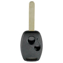 2 Buttons Remote Auto Car Key Fob Case Blank Key Shell for City Civic CR-V