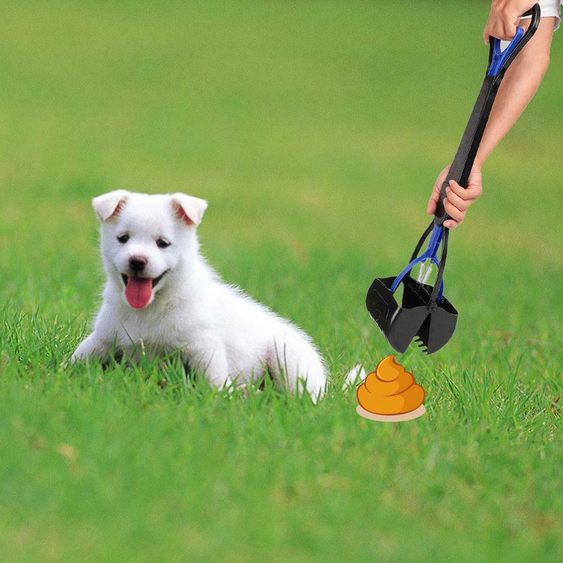 Removable Pet Pooper Scooper Long Handle Jaw Poop Scoop Dog Waste Picker
