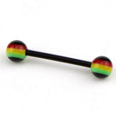 20x Multicolor Stud Tounge Rings Bars Barbell Body Piercing Jewelry SpiritedSLJ