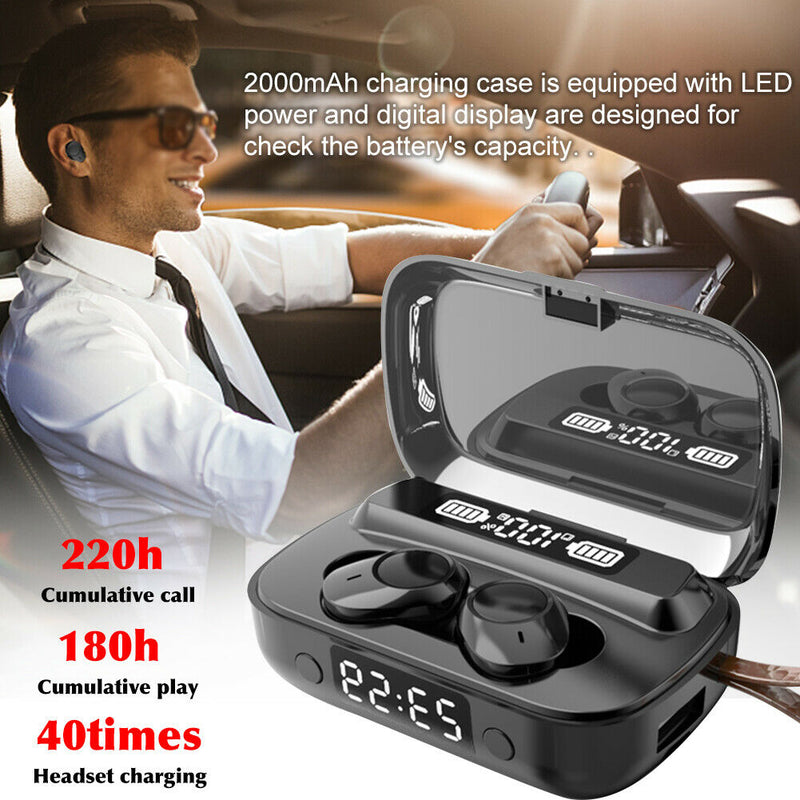 Wireless Earbuds Bluetooth 5.1 Auto Pairing HD Stereo Sound Sports TWS Earphone