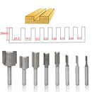 8Pcs/Set Shank 1/4" Dia Straight Router Bit Milling Slot Cutter Woodwork Tool mh