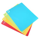 4pcs Plastic Chopping Board Non-slip Fruit Vegetable Pad Kitchen Home Tool