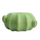 Round Green Ceramic Flower Pot Decoration Garden Indoor Sowing Machine Cact T2B9