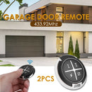 Round 433MHz Remote Control Garage Door Electric Gate Clone Key Fob (2pcs)
