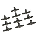 Irrigation Connector 10pcs Pipe System 4/7mm Barb Drip Tee Hose