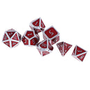7pcs Set Dice Multi-sided Dice Red Gem Dice For D \u0026 D Table Game