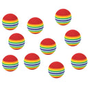 10Pcs Rainbow Soft Foam Sponge Golf Balls Swing Practice Training Aids 42mm
