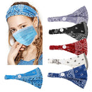 Men Women Elastic Button Headbands Hair Accessories Yoga Sports Head Wrap Daily