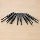 8pcs Portable Black Anti-static Plastic Tweezer Heat Resistant Repair Tool