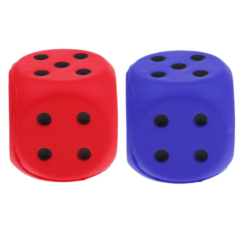 2x 6cm Sponge Dice Dot Dice Playing Dice for Kids Enlightenment Cognition