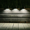 13LED Solar Energy Sink Lamp Pathway Street Lawn Lamp (Black White Light) A