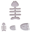 Plastic Reptile Gecko Vivarium Mealworm Feeding Food Dish Bowl Fishbone L