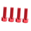 4x Lightweight Montain Bike Water Bottle Cage Holder Bolts Screws Durable Red