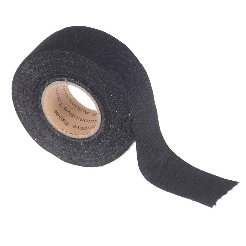 Black 32mm*12m Adhesive Cloth Fabric Tape Cable Looms Wiring Harness OZ J Gw