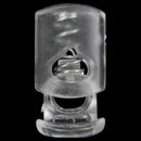 Plastic Spring Loaded Clamps Drawstring Cord Locks 50pcs Clear