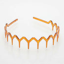 Headband Hair Comb Zigzag Band Notched Headband Woman Man Girl, One Size