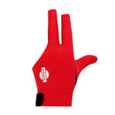 3-Finger Professional Open Left Hand Snooker Pool Cue Billiard Glove Red