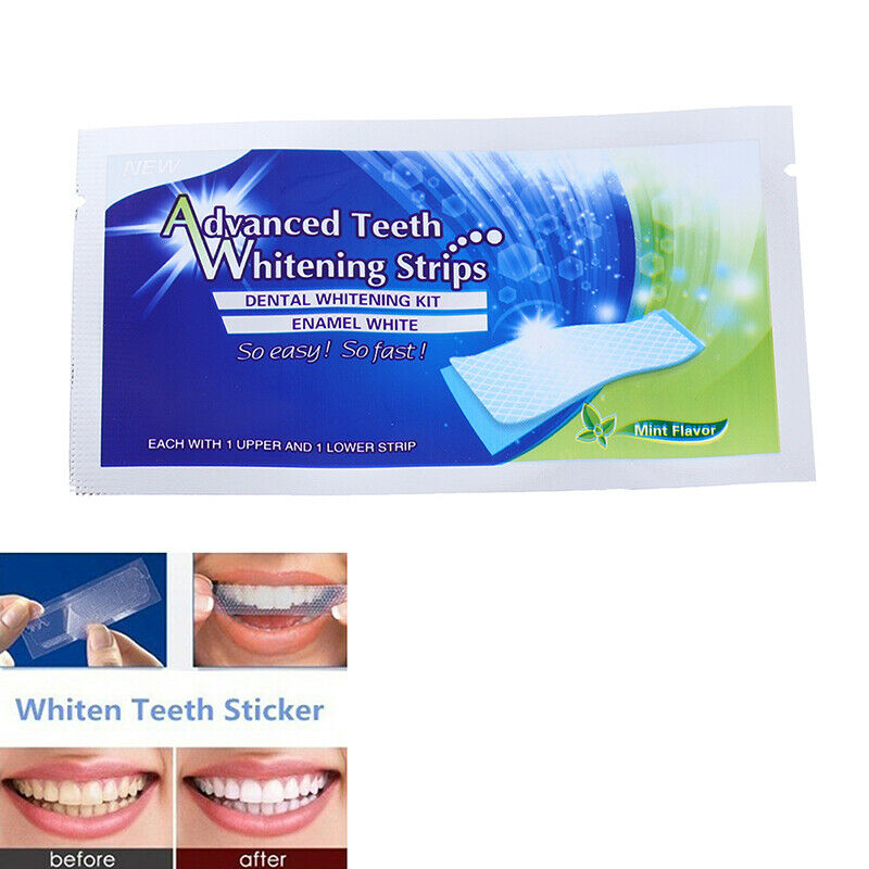 28Pcs/14Pair White Gel Teeth Whitening Strips Oral Hygiene Dental BleachiN Nw
