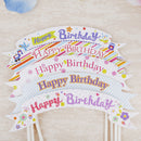 Happy Birthday Cake Cupcake Bunting Banner Flag Food Topper Party Picks LJ