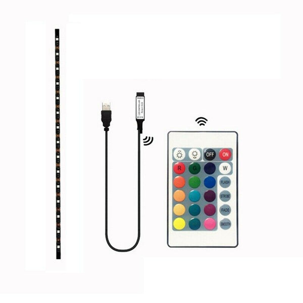 1 set LED Strip Light Flexible 5050 RGB USB LED TV Background Strip Light w K6H4