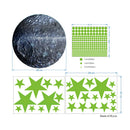Star Moon Luminous Wall Stickers Kids Room Fluorescent Ceiling Decals (A) A